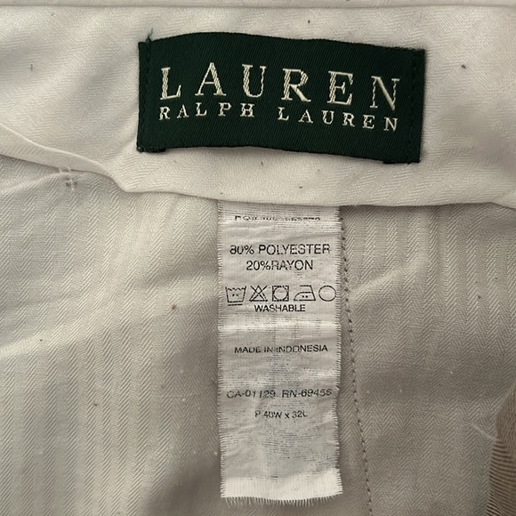 Lauren Ralph Lauren Men’s Dress Pants Size 40X31.5 Cuffed Pleated Read - Picture 3 of 7